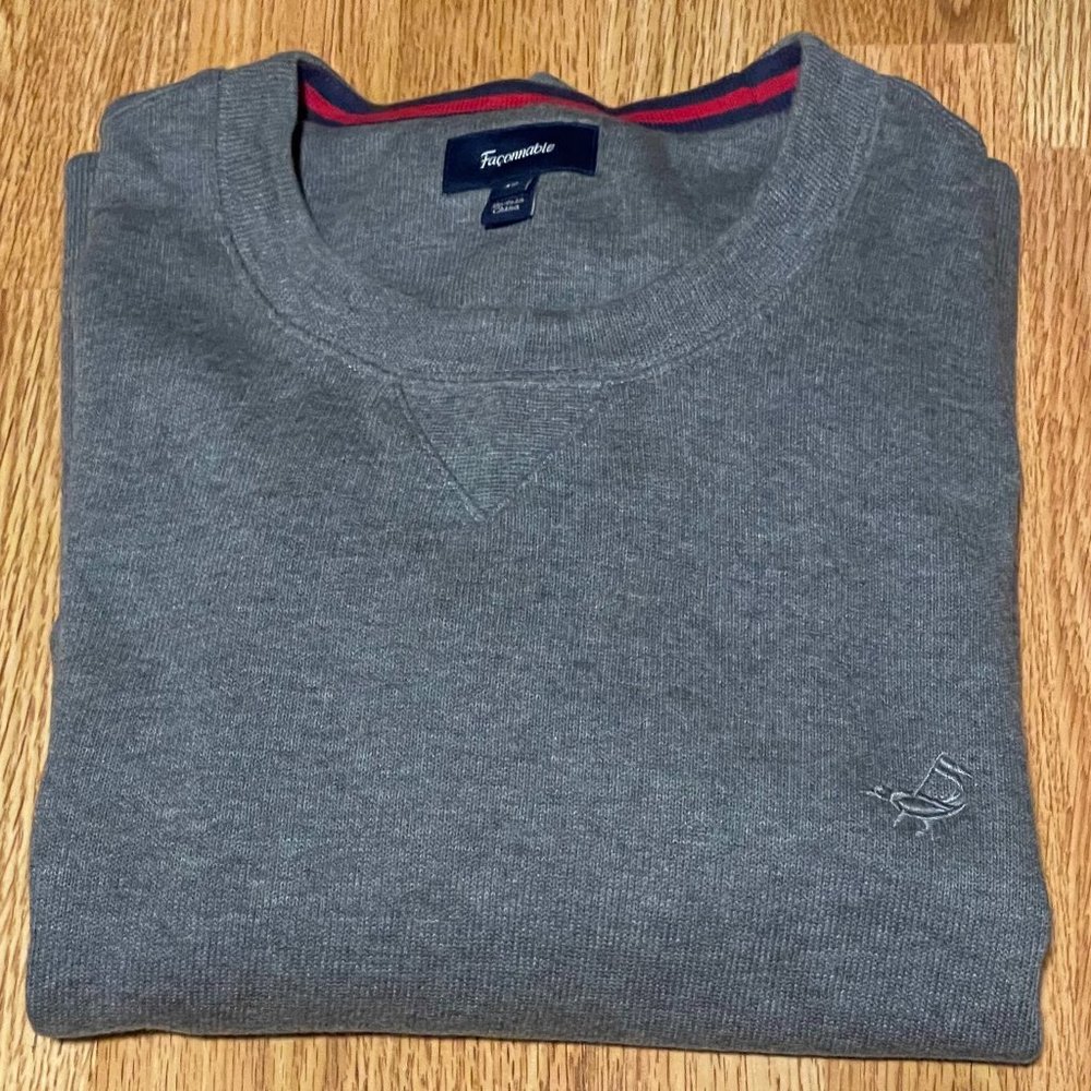 Faconnable Mens XL Grey Sweat Shirt